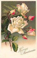 FETES - VOEUX - Anniversaire - Heureuse Anniversaire - Une Fleur - Carte Postale Ancienne - Geburtstag