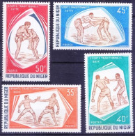 Niger 1975 MNH 4v, Traditional Sports Boxing Wrestling - Wrestling