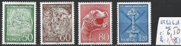 NORVEGE 598 à 601 ** Côte 6.50 € ( Rouille Au Dos ) - Unused Stamps