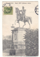 Suède - Carte Postale De 1909 - Imprimé - Oblit Stockholm - Exp Vers Verneuil - Statue Karl XIV - - Covers & Documents