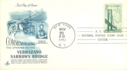 UNITED STATES. - 1964 - FDC STAMP OF THE OPENING OF VERRAZANO NARROWS BRIDGE. - Covers & Documents