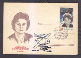 Envelope. The USSR. FLIGHT INTO SPACE OF THE WORLD'S FIRST WOMAN. V. V. TERESHKOVA. 1963. - 8-94 - Lettres & Documents