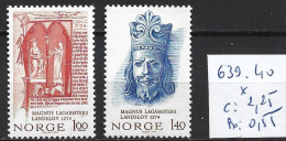 NORVEGE 639-40 * Côte 2.25 € - Unused Stamps