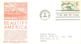 UNITED STATES. - 1966 - FDC STAMP OF BEAUTIFY AMERICA SENT TO NEW YORK. - Lettres & Documents