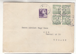 Suède - Lettre De 1947 - Oblit Arlov - Exp Vers OZD En Hongrie - - Storia Postale