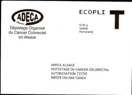France Entier-P N** (7010) Adeca Alsace Autorisation 72250 Ecopli M20g V.permanente - Cartes/Enveloppes Réponse T