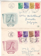 Israël - 3 Lettres FDC De 1955 / 56 - Oblit Tel Aviv - - Lettres & Documents