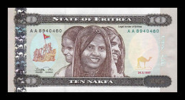 Eritrea 10 Nakfa 1997 Pick 3 Serie AA Sc Unc - Eritrea
