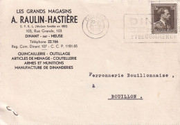 Les Grands Magasins  A. RAULIN-HASTIÈRE S.P.R.L(maison Fondée En 1863 ) 1956 - Brieven En Documenten