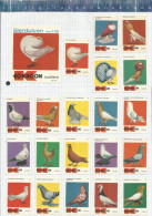 KROON - SIERDUIVEN ( PIGEONS TAUBEN DOVES ) - MATCHBOX LABELS THE NETHERLANDS 1968/69 - Matchbox Labels