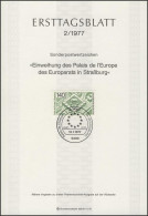 ETB 02/1977 Palais De L`Europe Des Europarates Straßburg - 1974-1980