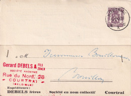 Gérard DEBELS § Fils Zonen  Société Anonyme Rue Du Nord 28 Courtrai   1949 - Brieven En Documenten