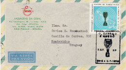 MEXICO 1970 COMMEMORATIVE COVER SENT TO MONTEVIDEO - 1970 – Mexique