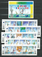 1986 America's Cup Yachting Championship 10 M/S Strip Of 5 Stamps And Winning The "America's Cup.S/S. MNH** - Islas Salomón (1978-...)