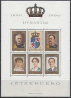 LUXEMBURG  Block 16, Postfrisch **, 100 Jahre Dynastie, 1990 - Blokken & Velletjes