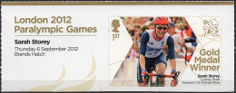 GREAT BRITAIN 2012 Paralympic Games Gold Medal Winners: Sarah Storey - Unused Stamps