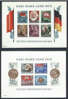 Allemagne RDA Bloc N°2/3** (MNH) 1953 N. Dentelé - Karl Marx - 1950-1970