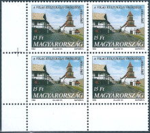 C5669 Hungary Geography UNESCO World Heritage Church Quartblock MNH RARE - UNESCO