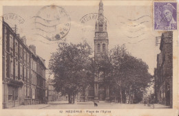 CP "Place De L'Eglise" Obl. Krag Mézières RP Le 17/7/39 Sur 40c Mercure N° 413 Pour Givonne - 1938-42 Mercurius