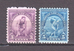 USA 1932 Mi 348-349 MNH SUMMER OLYMPICS LOS ANGELES - Verano 1932: Los Angeles