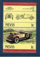 Nevis, YV 167, 168, Mi 148, 149, SG 165, 166, Cadillac "V16 Fleetwood Convertible", 1932, - Anguilla (1968-...)