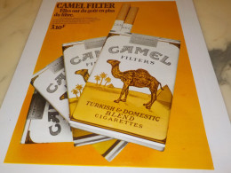 ANCIENNE PUBLICITE CIGARETTE CAMEL 1973 - Otros & Sin Clasificación