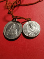 SACRO CUORE DI GESÙ SAN NICOLA BARI  MARIA SS. DI COSTANTINOPOLI 2 MEDAGLIE MEDAL - Religion & Esotérisme