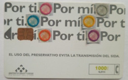 SWpain 1000 Pta. Chip Card - Por Ti , Por Mi  ( Aids ) - Emissions Basiques