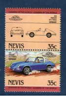 Nevis, YV 173, 174, Mi 154, 155, SG 171, 172, Porsche 911 S Targa, 1970, - Anguilla (1968-...)