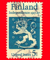 USA - STATI UNITI - Usato - 1967 - 50° Anniversario Indipendenza Finlandese - Stemmi Araldici - 5 - Used Stamps