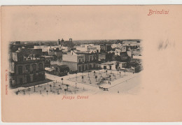 CARTOLINA DI BRINDISI PIAZZA CAIROLI FINE 800 VIAGGIATA NEL 1903 - Brindisi