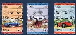 Nevis, YV 173 à 178, Mi 154 à 159, SG 171 à 176, Porsche, Benz, M.G. , - Anguilla (1968-...)