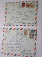 2 Lettre  Avec Courrier De 1967  Pour La Hongrie Affranchies 90 Cts - Postal Rates