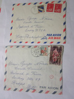 2 Lettre  Avec Courrier De 1967 Et 1971 Pour La Hongrie Affranchies 90 Cts Et 1fr10 - Posttarife