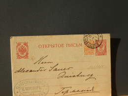 106/165   CP RUSSE   1909  POUR ALLEMAGNE - Postwaardestukken