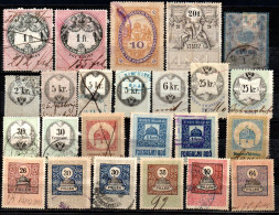 2517.AUSTRIA-HUNGARY 37 OLD REVENUES LOT, SOME FAULTS - Steuermarken