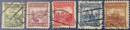 CECOSLOVACCHIA  1926-31 YT 230-232-233-235-237 - Usati