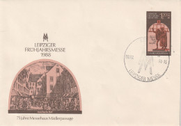 ALLEMAGNE GERMANY RDA DDR 2766a FDC Ersttagbrief Ganzsache Entier U8 Leipziger Frühjahrmesse Auerbachs Hof 09.03.1988 - 1981-1990