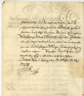 Graf Heinrich XI. Reuss-Schleiz (1669-1726) Autograph 1708 - Historische Personen