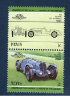 Nevis, YV , Mi 232, 233, SG 249, 250, Delahaye Type 35 Cabriolet, 1935, - Anguilla (1968-...)