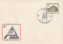 ALLEMAGNE GERMANY RDA DDR 2842a FDC Ersttagbrief Ganzsache Entier U10 Leipziger Frühjahrmesse Löwenbrunnen 08.03.1989 - 1981-1990