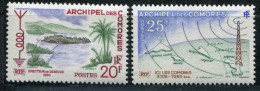 COMORES - N° 17 & 18 ** , RADIODIFFUSION - LUXE - Unused Stamps