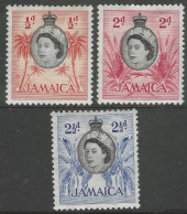 Jamaica. 1956-8 QEII. ½d, 2d, 2½d MH. SG159, 161, 162. M2117 - Jamaica (...-1961)