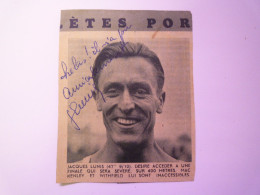 2024 - 802  AUTOGRAPHE Sur Coupure De Revue De Jacques LUNIS  Coureur De 400m    XXX - Sportivo