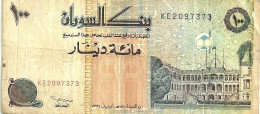 SUDAN 100 DINARS BROWN BUILDING FRONT& BUILDING BACK  DATED 1994-1414 VF P.?  READ DESCRIPTION !! - Soedan