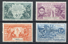 Réf 085 > SOUDAN < N° 89 à 92 * < Neuf Ch -- MH * -- Exposition Coloniale Paris 1931 - Unused Stamps