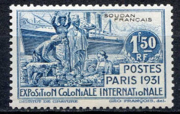 Réf 085 > SOUDAN < N° 92 * < Neuf Ch -- MH * -- Exposition Coloniale Paris 1931 - Unused Stamps