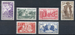 Réf 085 > SOUDAN < N° 93 à 98 * < Neuf Ch -- MH * -- Exposition Internationale Paris 1937 - Unused Stamps