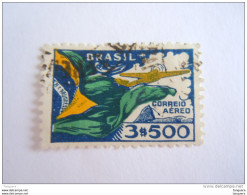 Brazilie Bresil Brasilien Brasil 1933-39 Série Courante Avion Et Drapeau Filigrane M  Yv PA 31a O - Airmail