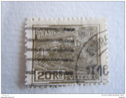 Brazilie Bresil Brasilien Brasil 1920-41 Série Courante Train Filigrane A Yv 164 (B) O - Usados